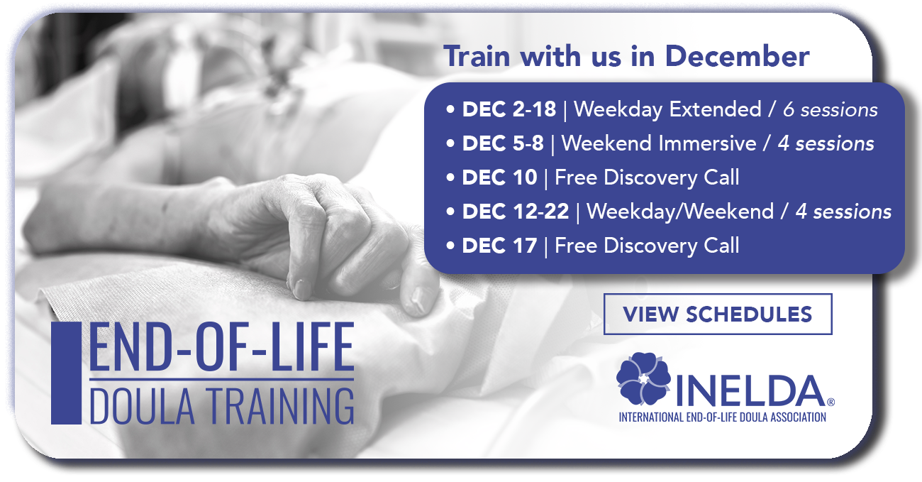 INELDA End-of-Life Doula Training offerings in December 2024